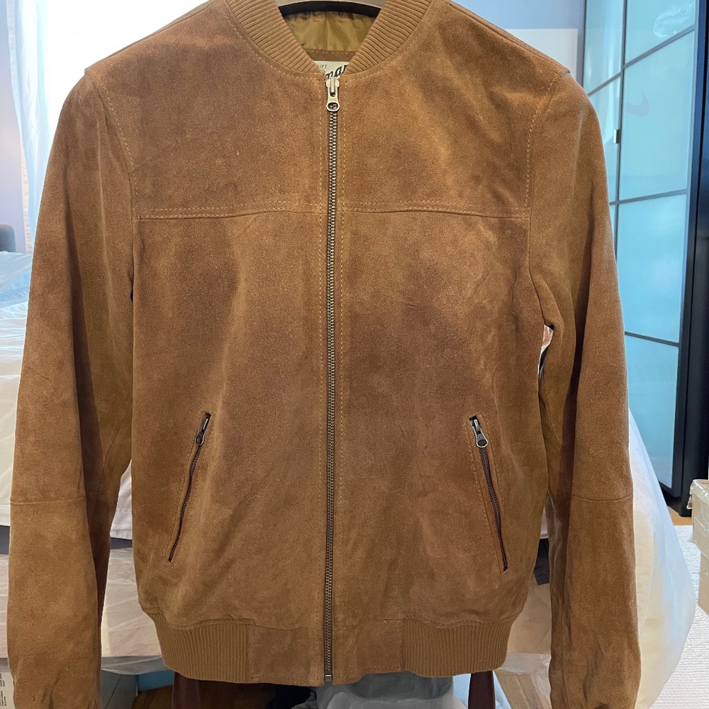 Topman Suede Bomber Jacket